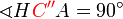 \sphericalangle H\colorredC''A = 90^\circ